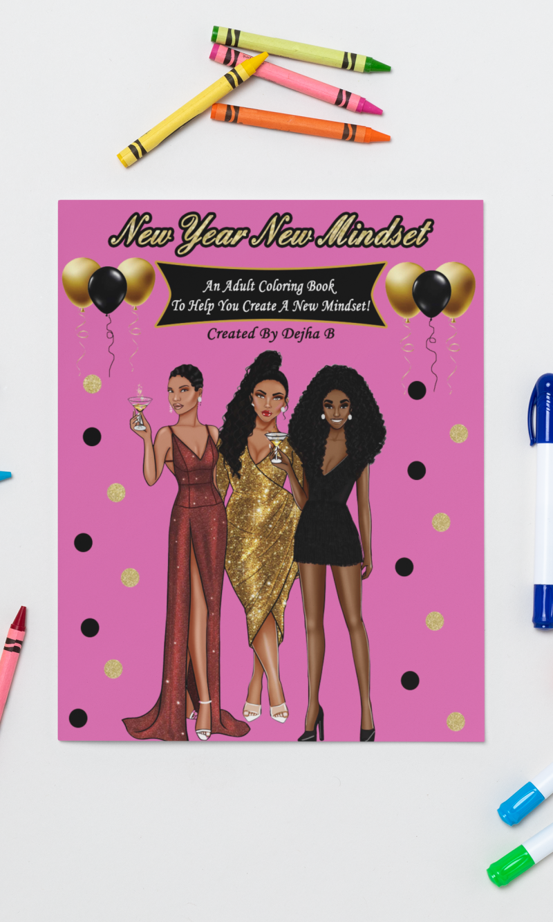 New Year New Mindset Adult Coloring Book