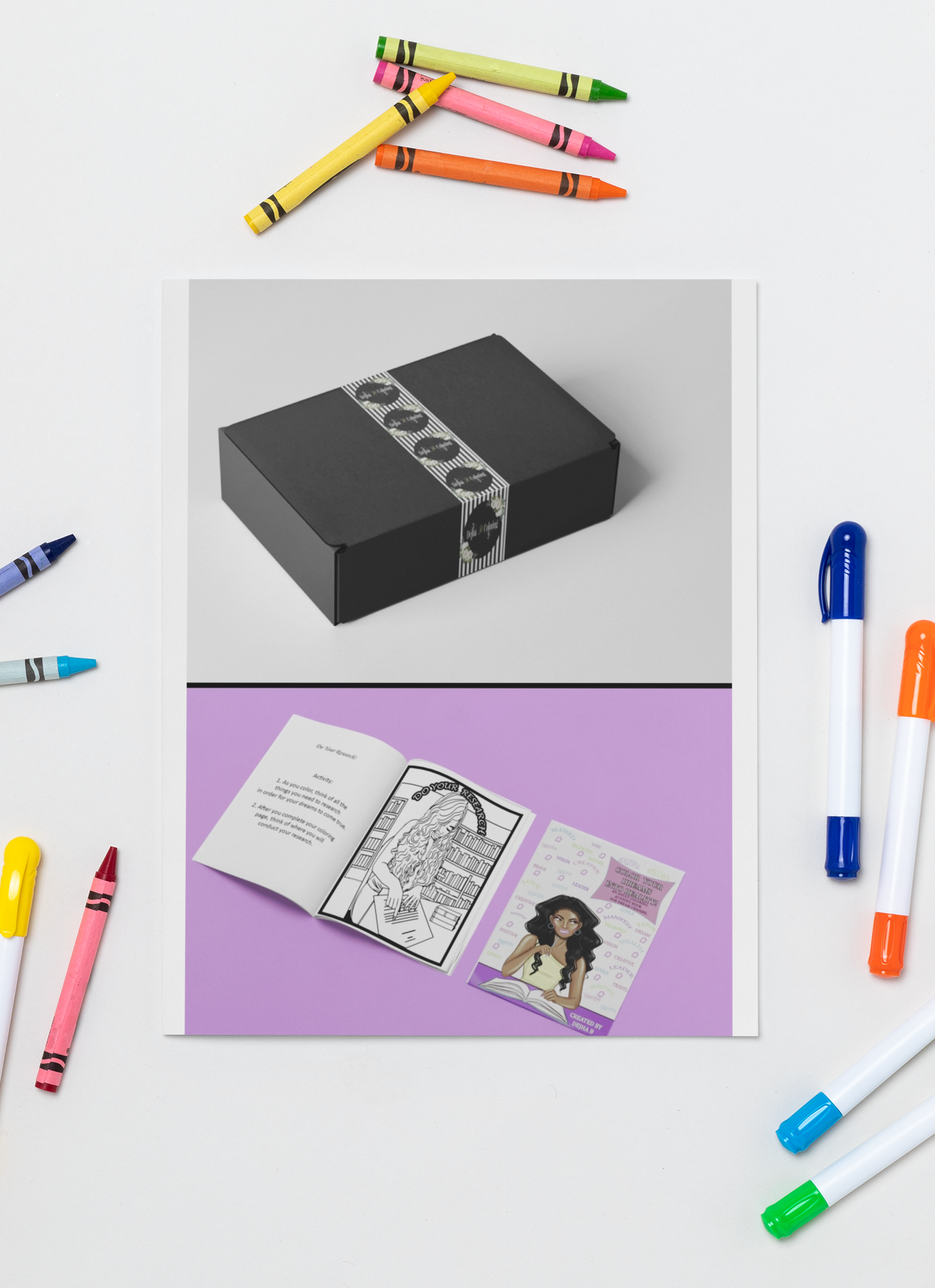 Color Your Dreams Into Reality Adult Coloring Book Color and Sip Kit