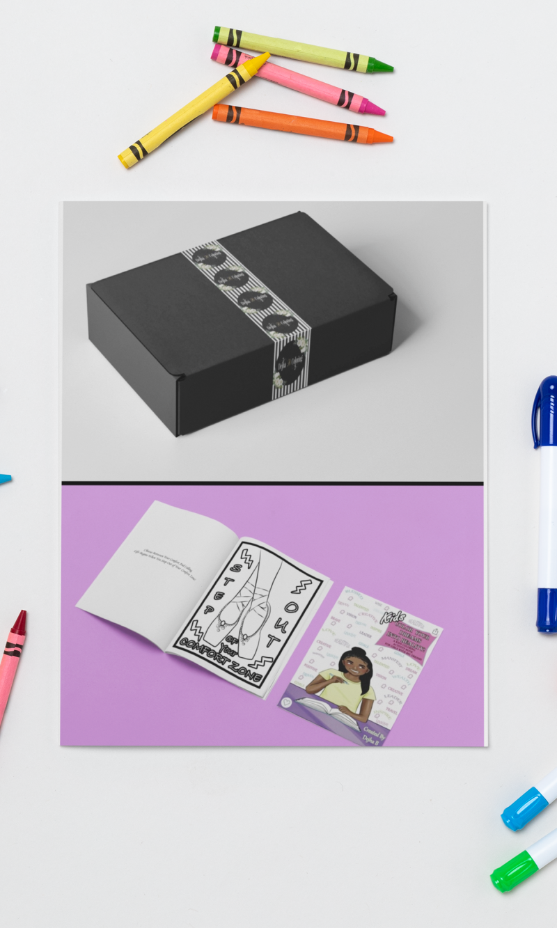 Kids Color Your Dreams Into Reality Coloring Book Color and Sip Kit