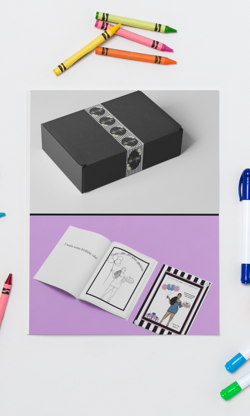 Color Like It's Your Birthday Adult Coloring Book Color and Sip Kit