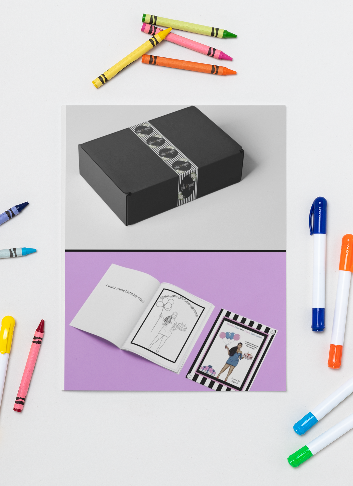 Color Like It's Your Birthday Adult Coloring Book Color and Sip Kit