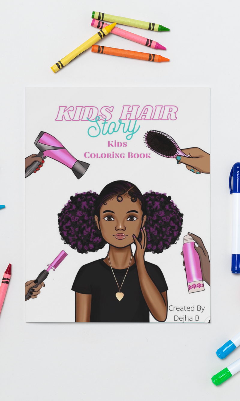 Kids Hair Story Coloring Book