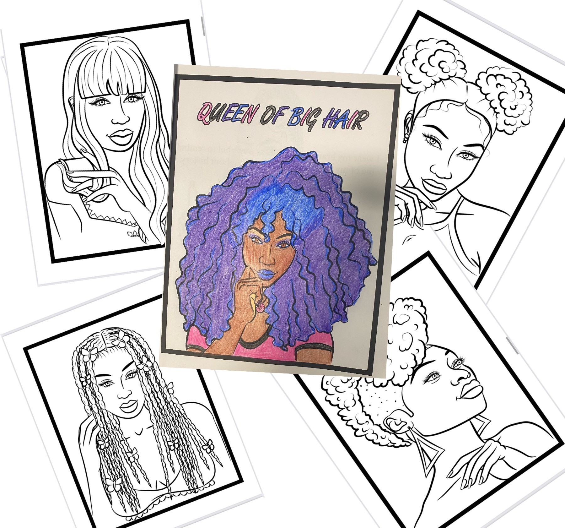 Hair Story Adult Coloring Book - Image 3