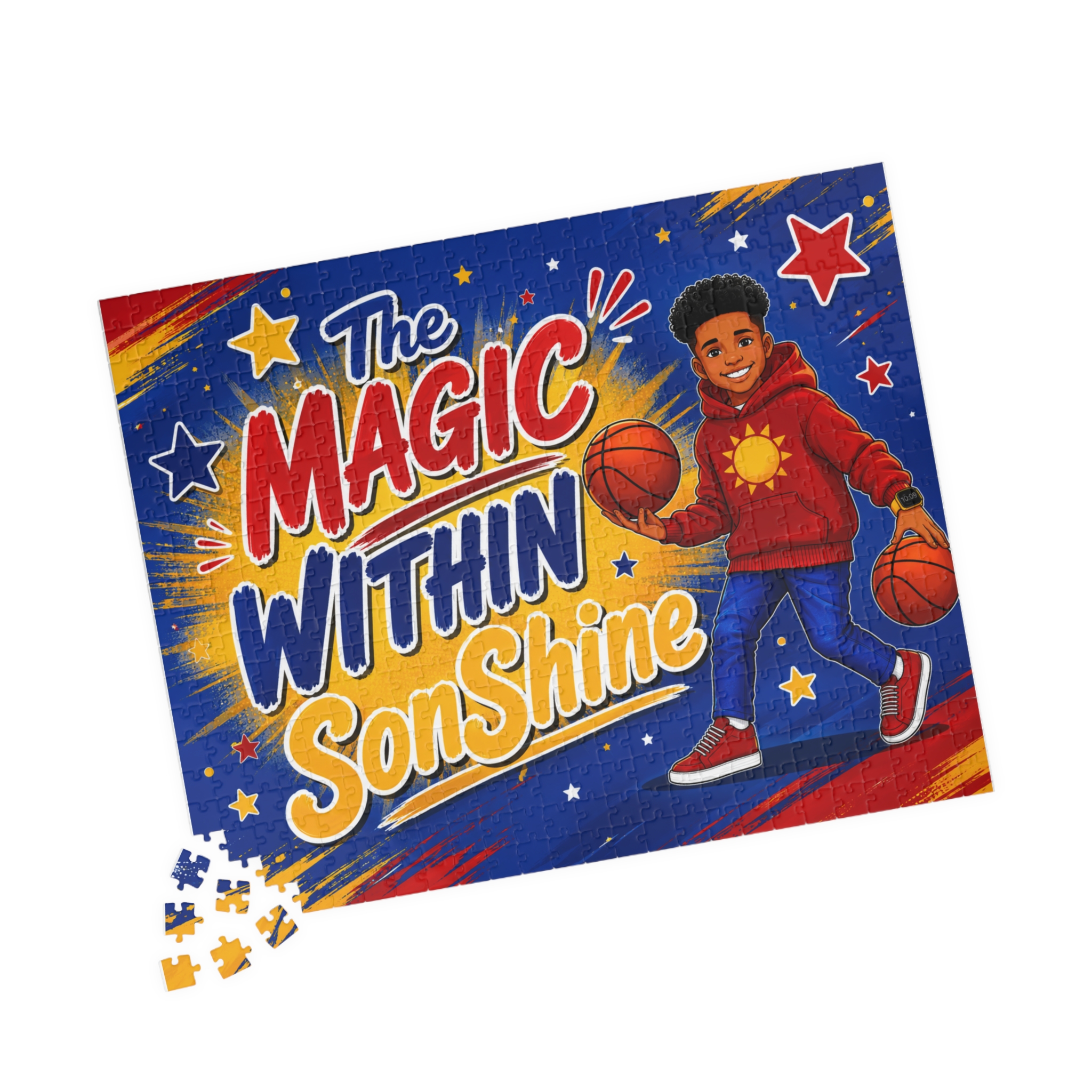 The Magic Within SonShine Puzzle – Kids Basketball Motivational Jigsaw (110/252/520 pcs)